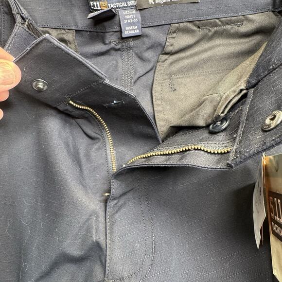 511 Tactical TDU Pants Men's Medium Reg. Inseam 31.5x35 BLACK Ripstop Adjustable - Picture 5 of 7